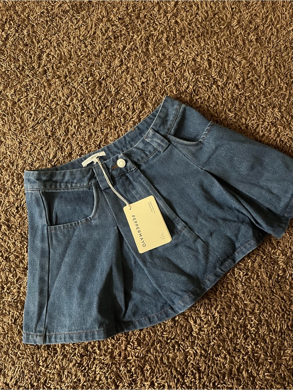 New Womens PEPPERMAYO Ashlyn Denim Mini Skirt Size 2